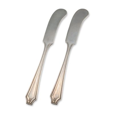 Sale Photo Thumbnail #313: Pair of Whiting King Albert Sterling Butter Spreaders