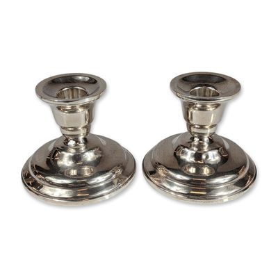 Sale Photo Thumbnail #379: Pair of Shreve, Crump & Low Co. Sterling Silver Weighted Candlesticks