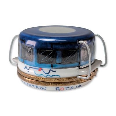 Sale Photo Thumbnail #336: Limoges Hand Painted Porcelain Cable Car Trinket Box