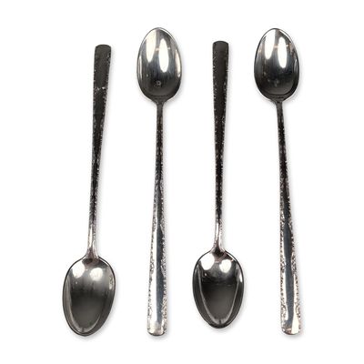 Sale Photo Thumbnail #475: Set of 4 Gorham Camellia Sterling Silver Iced Tea Spoons