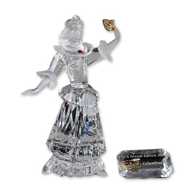 Sale Photo Thumbnail #70: 2pc Swarovski Crystal 2000 Annual Edition Figurine, Columbine and Title Plaque