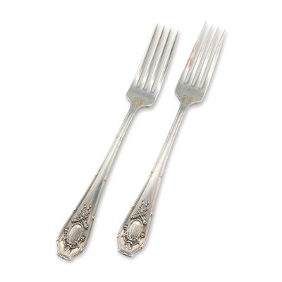Sale Photo Thumbnail #148: 2pc R. Wallace & Sons Sterling Silver Forks
