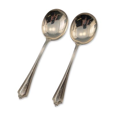 Sale Photo Thumbnail #479: Pair of Gorham Plymouth Sterling Silver Spoons