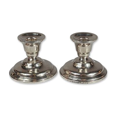 Sale Photo Thumbnail #193: Pair of Shreve, Crump & Low Co Weighted Sterling Silver Candlesticks