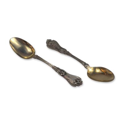 Sale Photo Thumbnail #498: Pair of Whiting Sterling Silver Demitasse Spoons