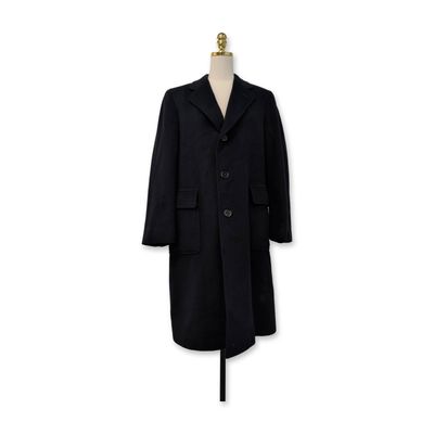 Sale Photo Thumbnail #216: Brooks Brothers Navy Wool Single-Breasted Overcoat