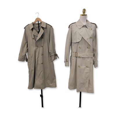 Sale Photo Thumbnail #588: Two Burberrys Vintage Cotton Gabardine Trench Coats