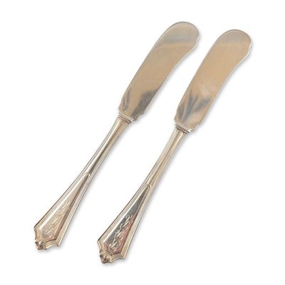 Sale Photo Thumbnail #482: 2pc Gorham Plymouth Pattern Sterling Silver Butter Spreaders