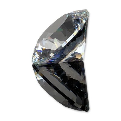 Sale Photo Thumbnail #60: Swarovski Silver Crystal Faceted Crystal Large Chaton Paperweight