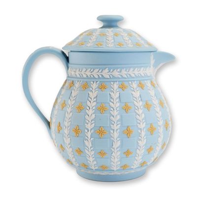 Sale Photo Thumbnail #341: Wedgwood Tri-Color Diced Jasperware Miniature Lidded Teapot