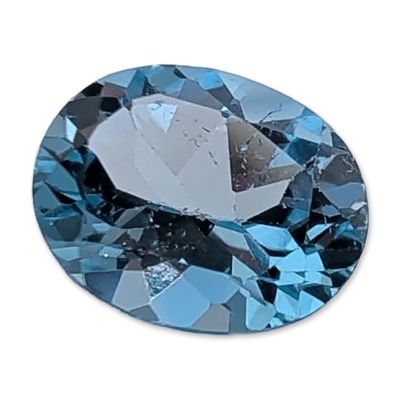 Sale Photo Thumbnail #395: Oval Faceted Light Blue Topaz Gemstone