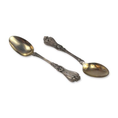 Sale Photo Thumbnail #497: Pair of Whiting Sterling Silver Demitasse Spoons