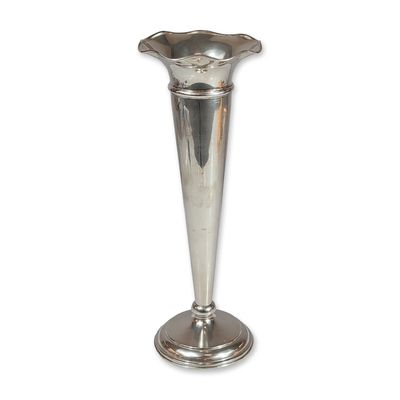 Sale Photo Thumbnail #196: Weighted Sterling Silver Trumpet Vase