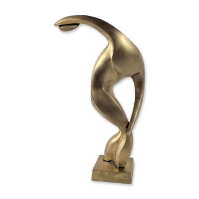 Sale Photo Thumbnail #353: Maxime Delo Modernist Brass "Discobolus" Sculpture