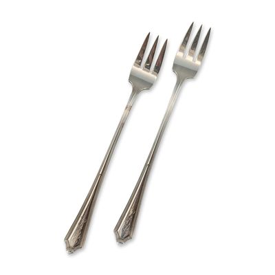 Sale Photo Thumbnail #292: Pair of Gorham Plymouth Sterling Cocktail Forks