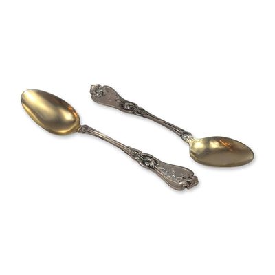 Sale Photo Thumbnail #496: Whiting Art Nouveau Sterling Silver Lily Pattern Demitasse Spoons