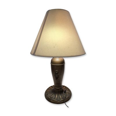 Sale Photo Thumbnail #373: Neoclassical Style Cast Metal Two Light Table Lamp