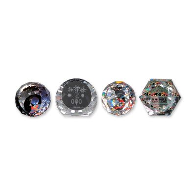Sale Photo Thumbnail #450: 4pc D. Swarovski & Co. Crystal Colors Disney Paperweights and Plaque