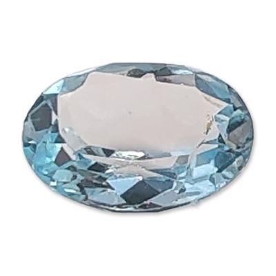 Sale Photo Thumbnail #396: Sky Blue Oval Faceted Topaz Gemstone