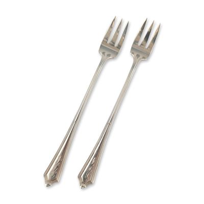 Sale Photo Thumbnail #135: Pair of Gorham Sterling Silver Plymouth Seafood Forks