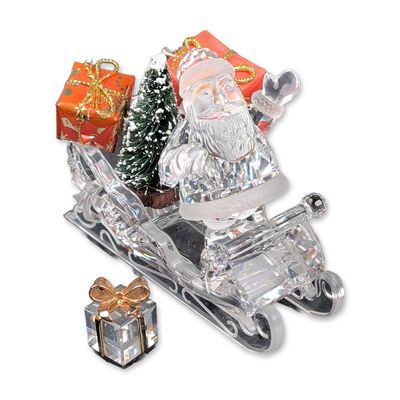 Sale Photo Thumbnail #259: 2pc Swarovski Silver Crystal Santa and Sleigh Figurines