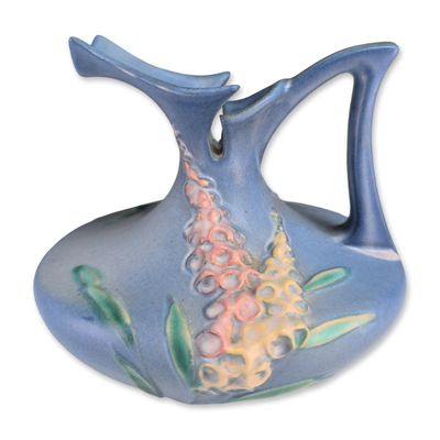 Sale Photo Thumbnail #327: Roseville Foxglove Blue Pottery Ewer