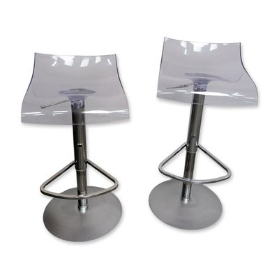 Sale Photo Thumbnail #377: Pair of Ligne Roset Pam Crystal Bar Stools by Studio Archirivolto