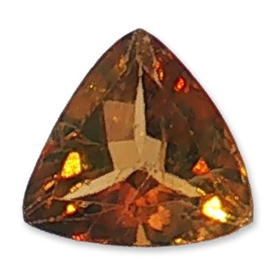 Sale Photo Thumbnail #581: Trillion Cut Amber Sphalerite Loose Gemstone