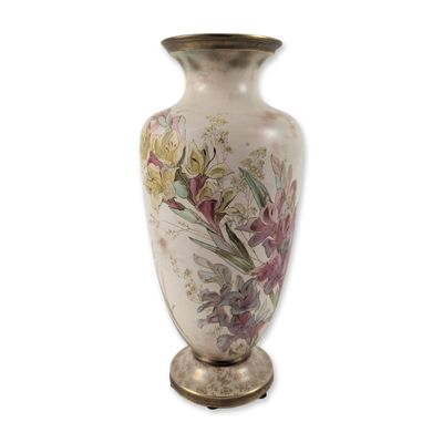 Sale Photo Thumbnail #104: Doulton Burslem Hand Painted Floral Gilt Porcelain Vase