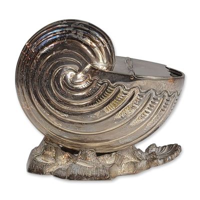 Sale Photo Thumbnail #155: William Hutton and Sons Silver Plated Nautilus Shell Spoon Warmer
