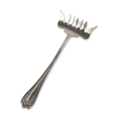 Sale Photo Thumbnail #316: SSMC Sterling Silver Floral Sardine Fork