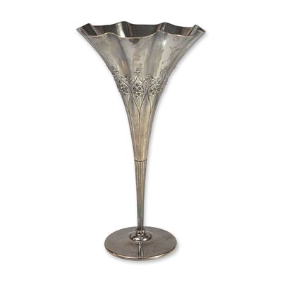 Sale Photo Thumbnail #565: Tiffany & Co. Weighted Sterling Silver Trumpet Vase