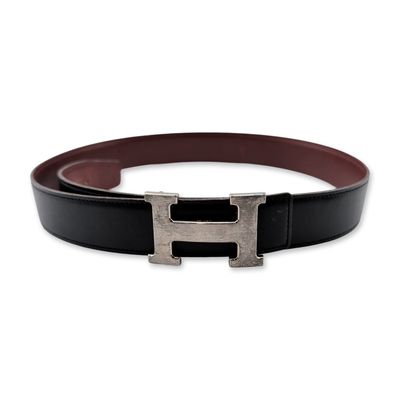 Sale Photo Thumbnail #12: Hermes Reversible Leather Belt with H Buckle