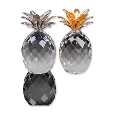 Sale Photo Thumbnail #442: 2pc Swarovski Silver Crystal Faceted Pineapple Figurines