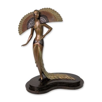 Sale Photo Thumbnail #531: Erte (Russian/French, 1892-1990), Art Deco Bronze Sculpture, Ibis, Signed & Numbered