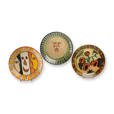Sale Photo Thumbnail #126: Three Picasso-Inspired Earthenware Plates