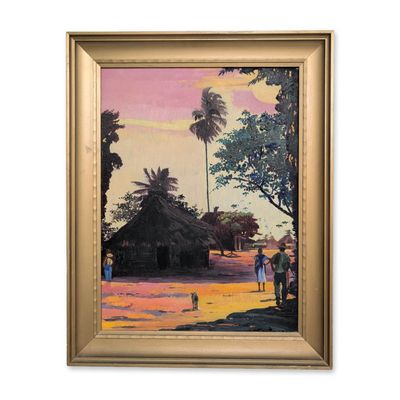 Sale Photo Thumbnail #355: Jean-Claude Castera (Hatian, b. 1939), Tropical Landscape
