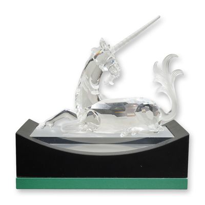 Sale Photo Thumbnail #249: 2pc Swarovski Crystal SCS 1996 Annual Edition Figurine, The Unicorn with Base