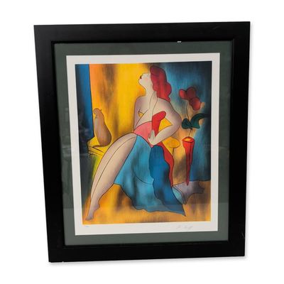 Sale Photo Thumbnail #176: Linda Le Kinff (French, b. 1949), Color Serigraph on Paper, Cherie, Signed & Numbered w/ COA