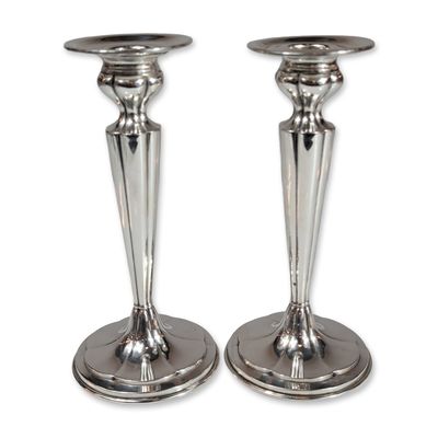 Sale Photo Thumbnail #562: Pair of International Silver Co. Weighted Sterling Silver Candlesticks