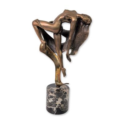 Sale Photo Thumbnail #14: Angelo Basso (Italian, b. 1943), Patinated Bronze Sculpture, Evolution, Signed & Numbered