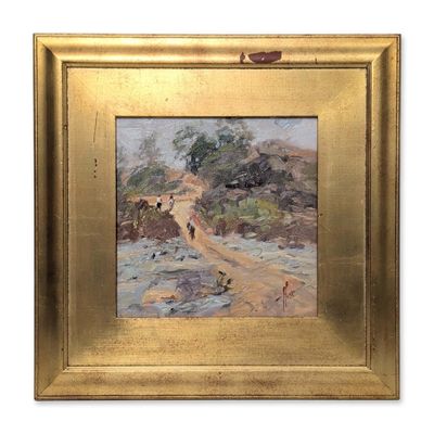 Sale Photo Thumbnail #6: Debra Huse (American, b. 1950), Oil on Canvas, Impressionist Landscape, Signed