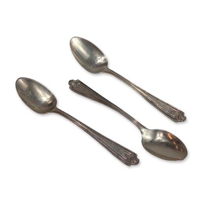 Sale Photo Thumbnail #302: Trio of Lunt Sterling Silver Demitasse Spoons