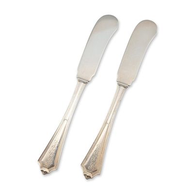 Sale Photo Thumbnail #296: Pair of Gorham Sterling Silver Plymouth Butter Spreaders