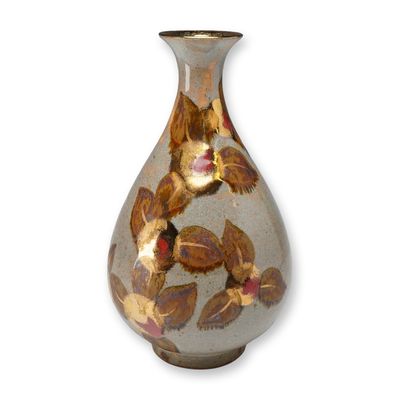 Sale Photo Thumbnail #96: Studio Art Pottery Gilt Foliate Decoration Vase