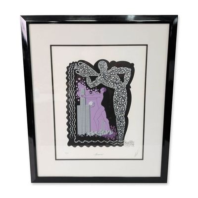 Sale Photo Thumbnail #348: Erte (Russian/French, 1892-1990), Serigraph on paper, Aquarius Zodiac, Signed & Numbered