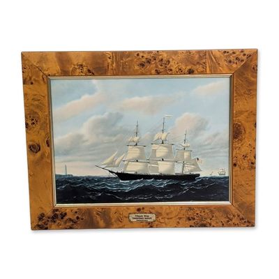 Sale Photo Thumbnail #339: Wedgwood Dashing Wave Nautical Clipper Ship Porcelain Plaque