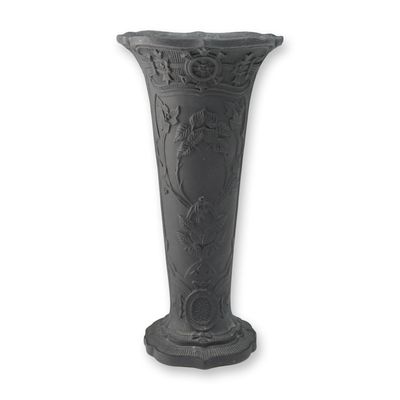 Sale Photo Thumbnail #109: Wedgwood Black Basalt Art Nouveau Trumpet Vase, circa 1920