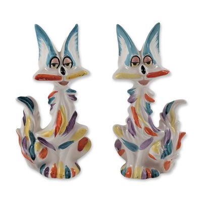 Sale Photo Thumbnail #473: Pair of Mid-Century Modern Ceramic Stylized Fox Shakers