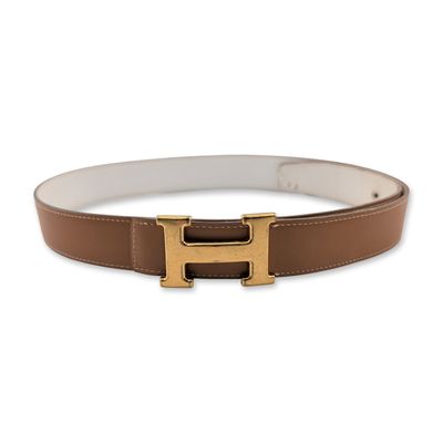 Sale Photo Thumbnail #587: Hermes Paris Reversible Leather Constance Belt